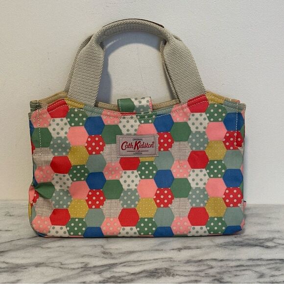 Cath Kidston London Colorful polka dots quilted design coated canvas Tote - Picture 14 of 14